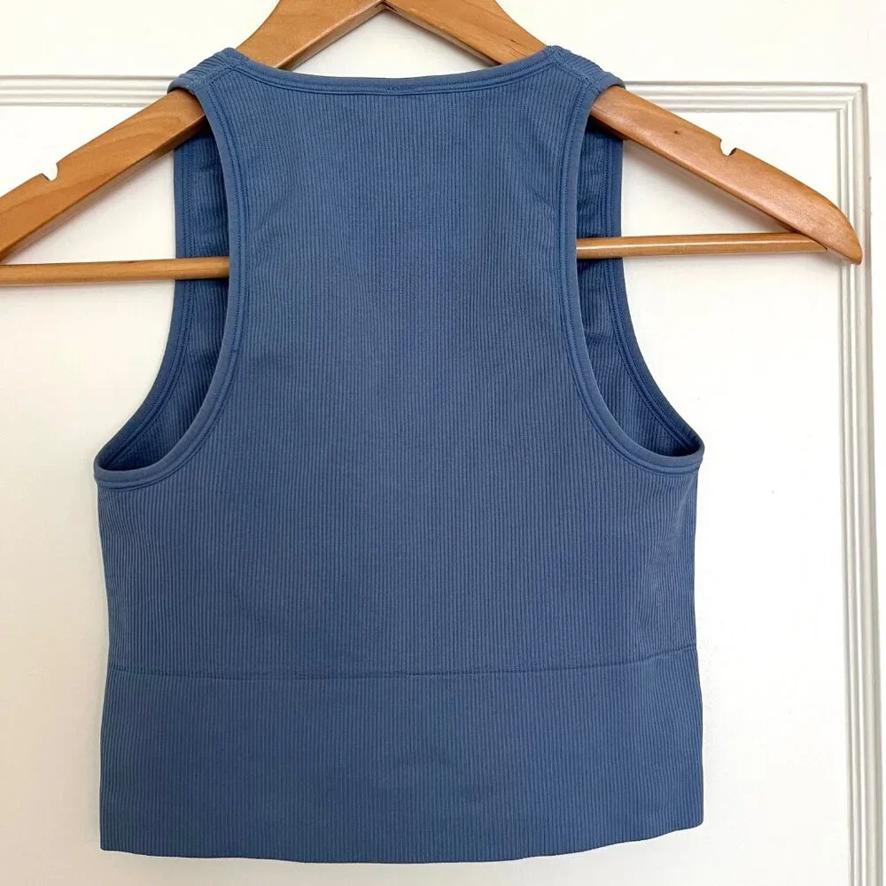 Athleta Aurora Seamless Crop Rib Tank | Size S - Picture 3 of 4